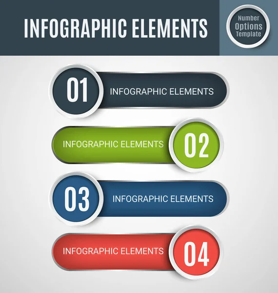 Infographics Nummer Alternativ Mall Vektorillustration Kan Användas För Arbetsflöde Layout — Stock vektor