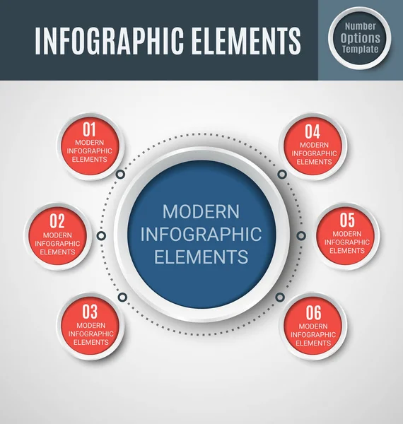 Modèle Options Numéro Infographie Illustration Vectorielle Peut Être Utilisé Pour — Image vectorielle