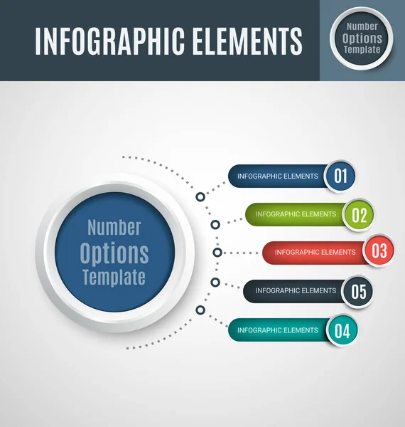 Modèle Options Numéro Infographie Illustration Vectorielle Peut Être Utilisé Pour — Image vectorielle