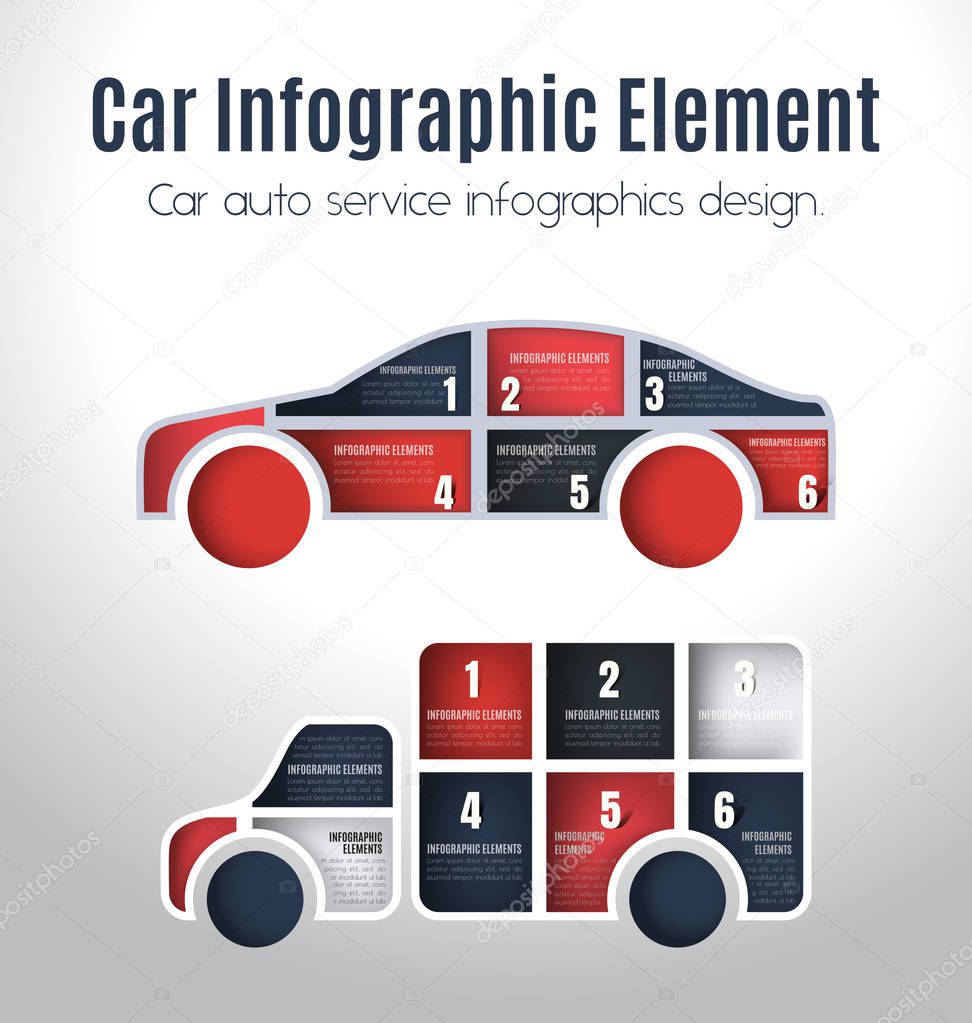 Car auto service  infographics design.