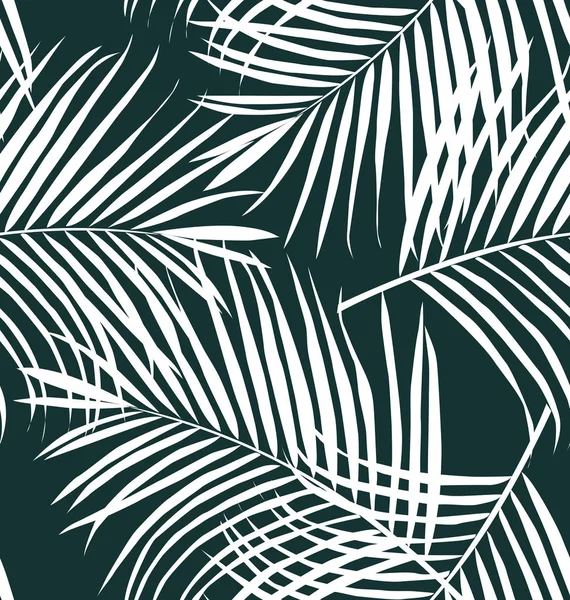 Vzorek Tropických Palem Listy Džungle Vektor Květinový Vzor — Stockový vektor