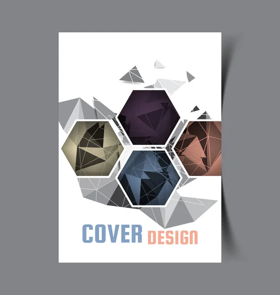 Business Brochure Flyer Design Leaflets Template Cover Book Magazine Annual — Stock Vector