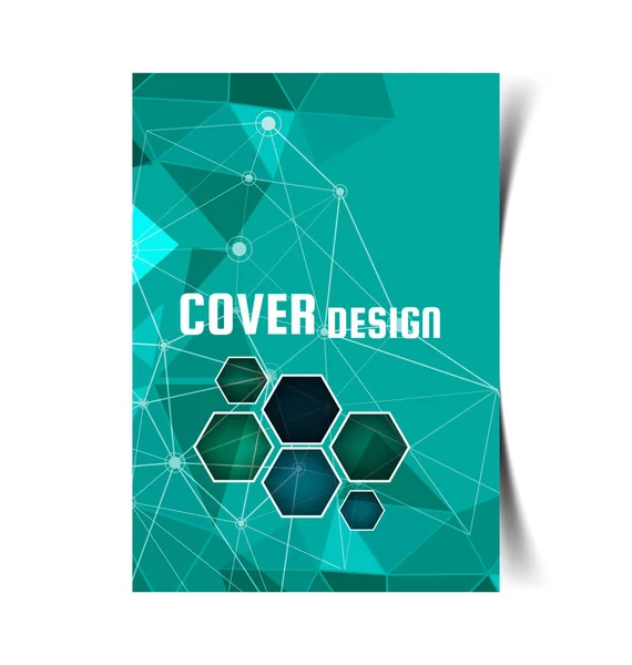 Business Brochure Flyer Design Leaflets Template Cover Book Magazine Annual — Stock Vector