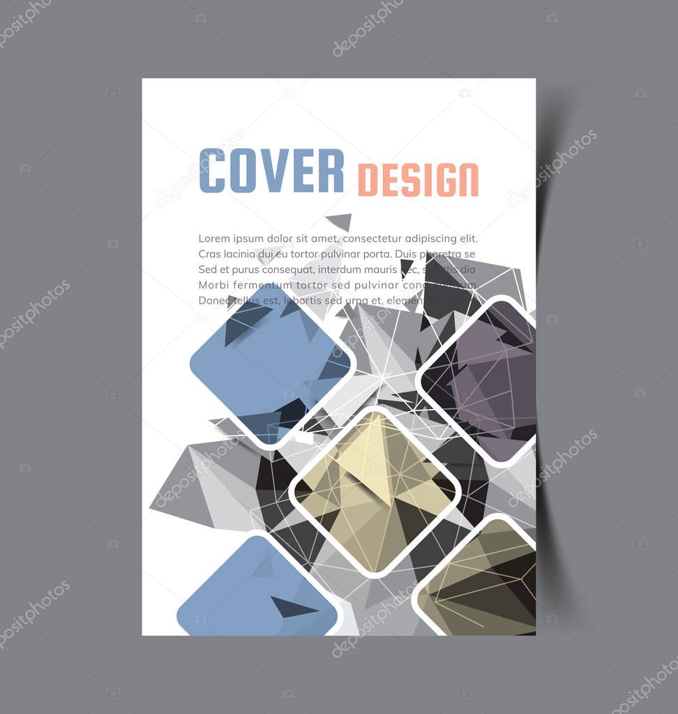 Business Brochure. Flyer Design. Leaflets a4 Template. Cover Book and Magazine. Annual Report Vector illustration.