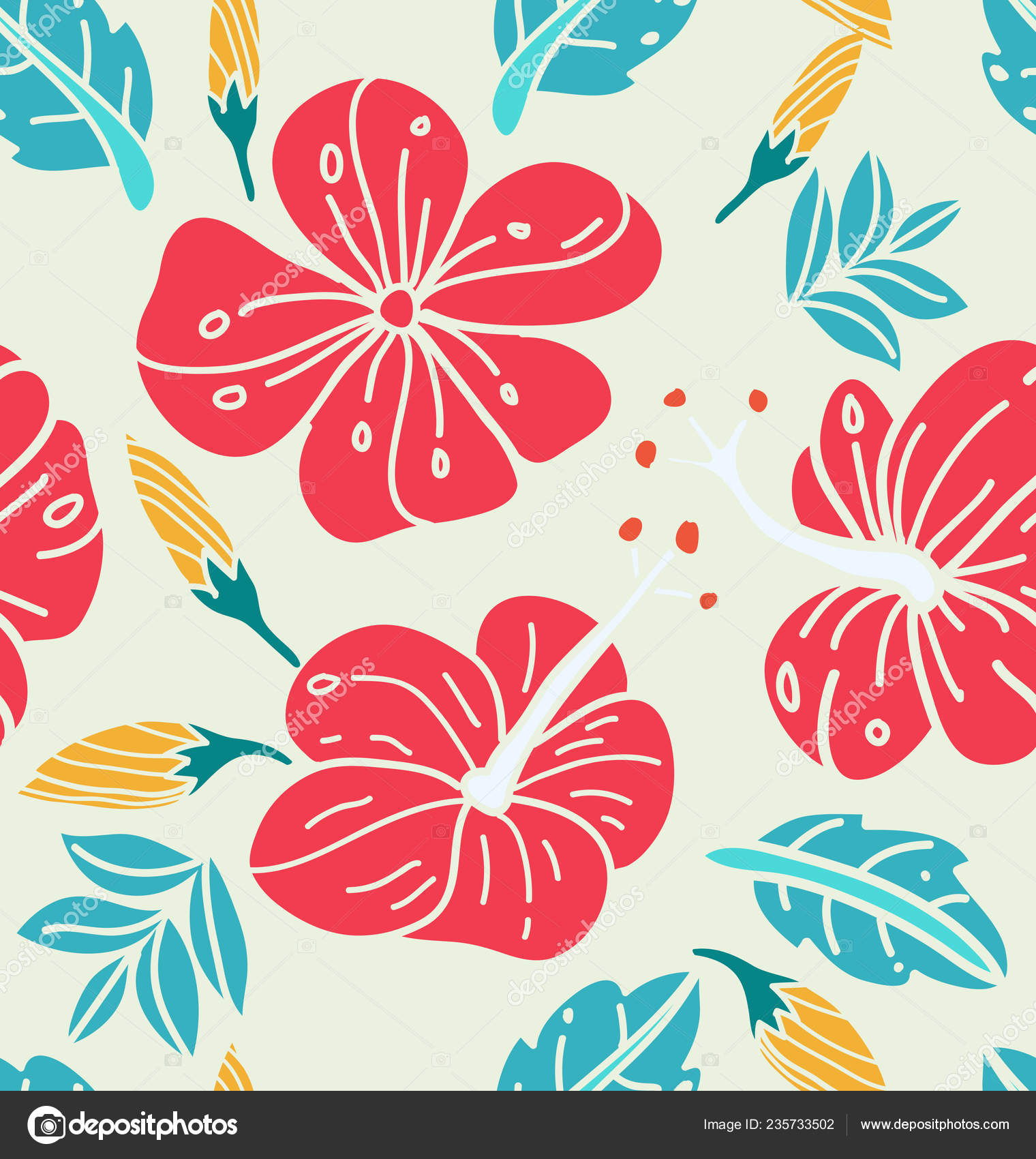 Floral Seamless Tropical Pattern Botanical Wallpaper Illustration Hawaiian Style Vector Image By C Theerapolsriin Vector Stock Floral Seamless Tropical Pattern Botanical Wallpaper Illustration Hawaiian Style Vector Image By C Theerapolsriin Vector Stock