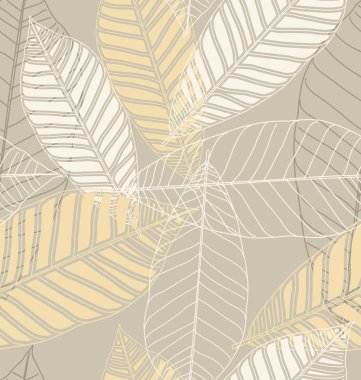 yeşillik Dikişsiz tropikal desen. Botanik duvar kağıdı, Hawaii tarzı resimde