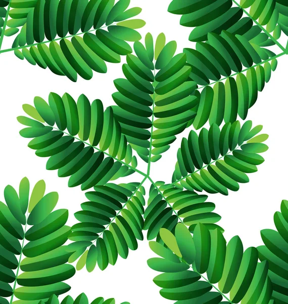 Tropische Blätter Vektor Nahtlose Florale Sommer Muster Hintergrund — Stockvektor