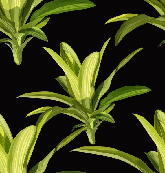 Vektorové Ilustrace Vzor Bezešvé Tropických Rostlin — Stockový vektor