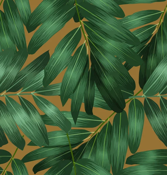 Seamless Foliagel Pattern Tropical Plants Foliage Seamless Pattern Hawaiian Style — Stock Vector