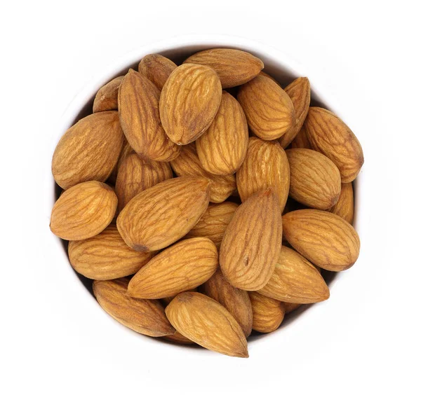 Almonds Isolated White Background Clipping Path Included — Stock Photo, Image