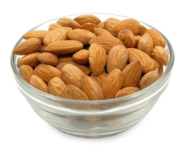 Almonds Isolated White Background Clipping Path Included — Stock Photo, Image