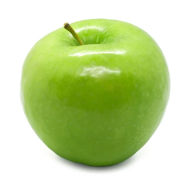 Fresh Green Apple Isolated White Background Clipping Path Included — Stock Photo, Image