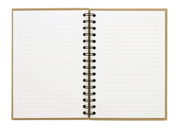 Caderno Isolado Sobre Fundo Branco — Fotografia de Stock