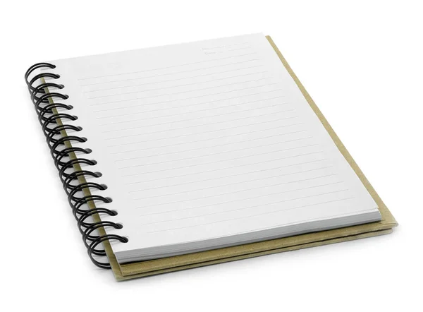 Notebook Geïsoleerd Een Witte Achtergrond — Stockfoto