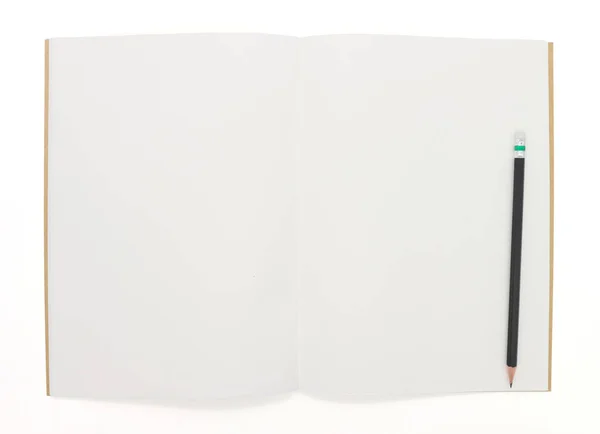 Notebook Elszigetelt Fehér Háttér — Stock Fotó