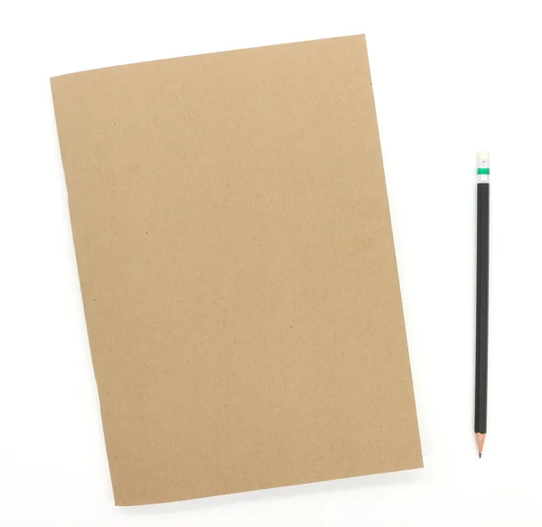 Notebook Isolato Sfondo Bianco — Foto Stock