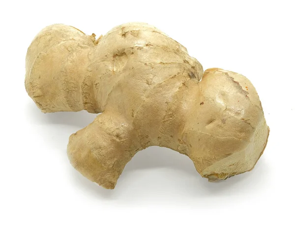 Fresh Ginger White Background Herb Medical Concept — Stock Photo, Image