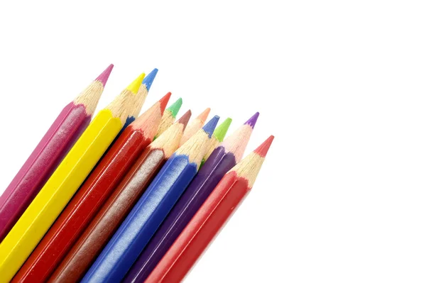 Color Pencils Isolated White Background — Stock Photo, Image