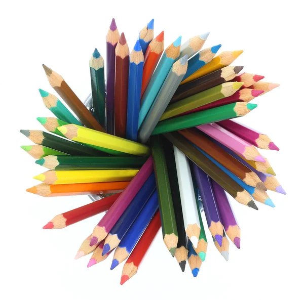 Color Pencils Isolated White Background — Stock Photo, Image