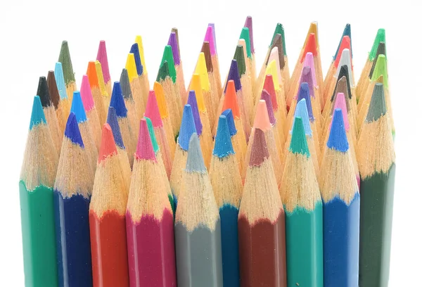 Color Pencils Isolated White Background — Stock Photo, Image