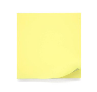 Beyaz arkaplanda izole edilmiş sarı notalar.