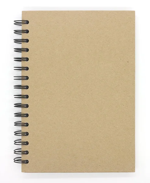 Notebook Geïsoleerd Een Witte Achtergrond — Stockfoto