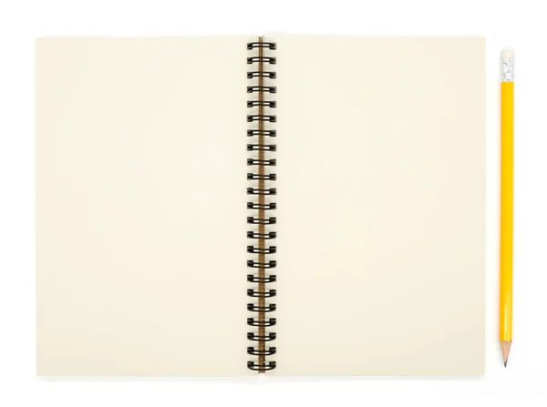 Notebook Isolato Sfondo Bianco — Foto Stock