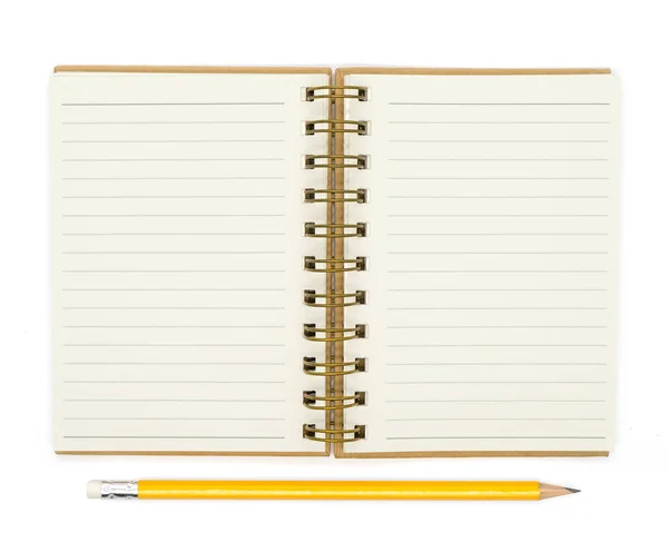 Caderno Isolado Sobre Fundo Branco — Fotografia de Stock