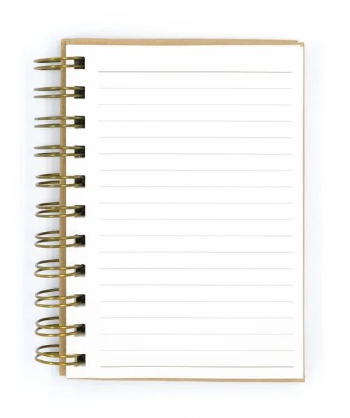 Caderno Isolado Sobre Fundo Branco — Fotografia de Stock