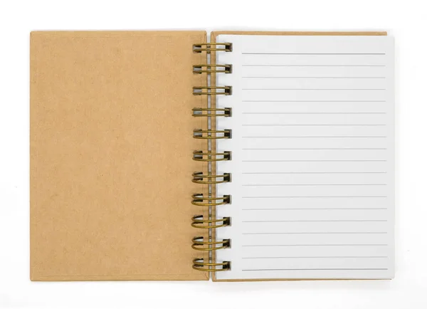 Notebook Geïsoleerd Een Witte Achtergrond — Stockfoto