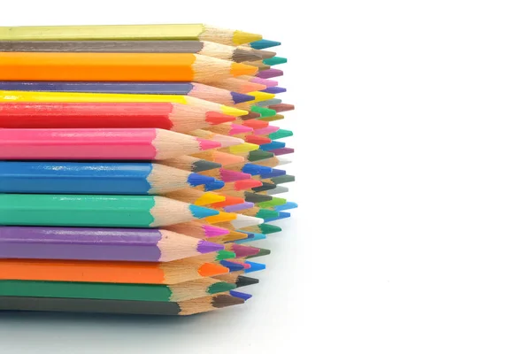 Color Pencils Isolated White Background — Stock Photo, Image