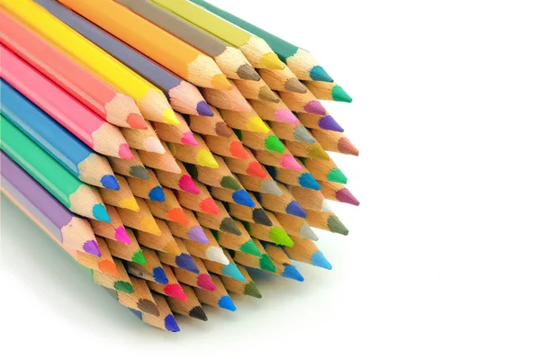 白い背景に孤立した色鉛筆 — ストック写真