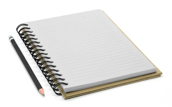 Notebook Isolated White Background — Stock Photo, Image