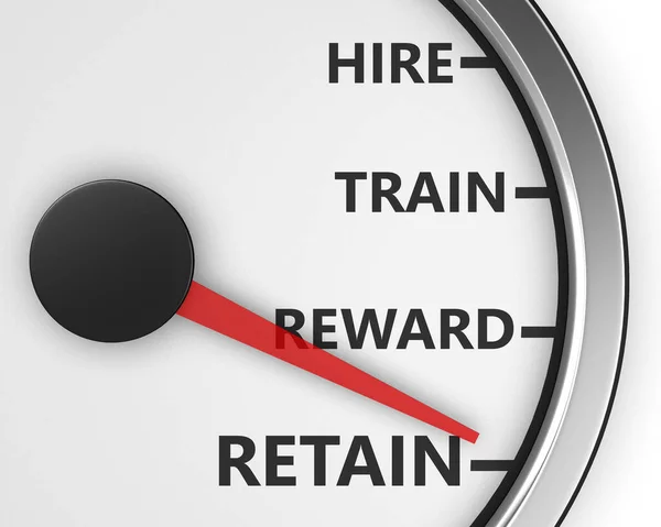 Alkalmazza Train Reward Retain Words Speedometer Illustrate Human Resources Best — Stock Fotó