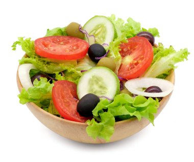 Beyaz arka planda izole edilmiş taze sebzeler.