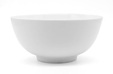 Beyaz kase izole edilmiş arkaplan kırpma yolunu içerir