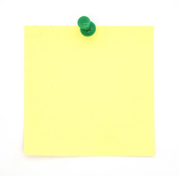 Almofada Notas Amarelo Isolado Fundo Branco — Fotografia de Stock