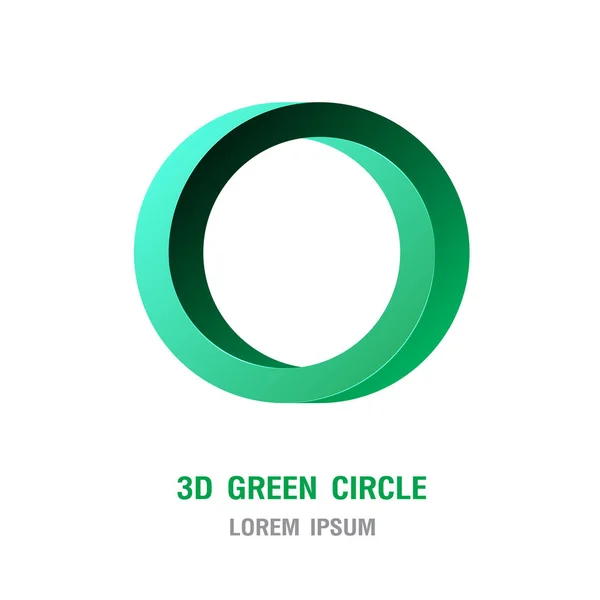 Okrąg Zielona Ikona Geometryczny Projekt Logo Ilustracji — Wektor stockowy