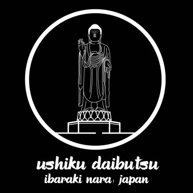 Bangkok, Tayland. 21 07 2019. Dev Buda Büyük Buda Ushiku Daibutsu ibaraki nara Japonya'da. Simge