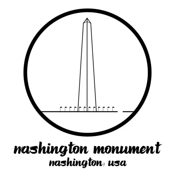 Circle Icon Washington Monument Illustrazione Vettoriale — Vettoriale Stock