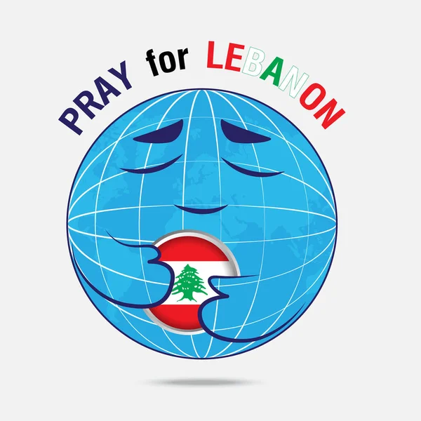 Priez Pour Liban Illustration Vectorielle — Image vectorielle