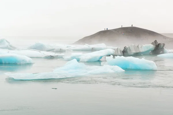 Beautiful Blue Icebergs Glacial Lagoon Jokulsarlon South Iceland — Stock Photo, Image