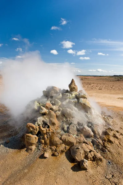 Mudpots Dans Région Géothermique Hverir Namafjall Islande — Photo