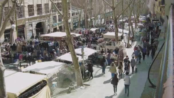 Madridi Idő Rastro Madridban — Stock videók