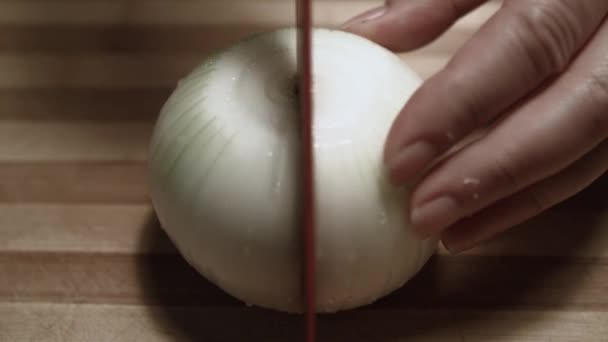 Onion Cut Table — Stock Video