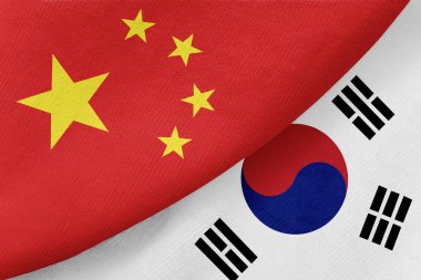 Çin ve Güney Kore 'nin bayrakları
