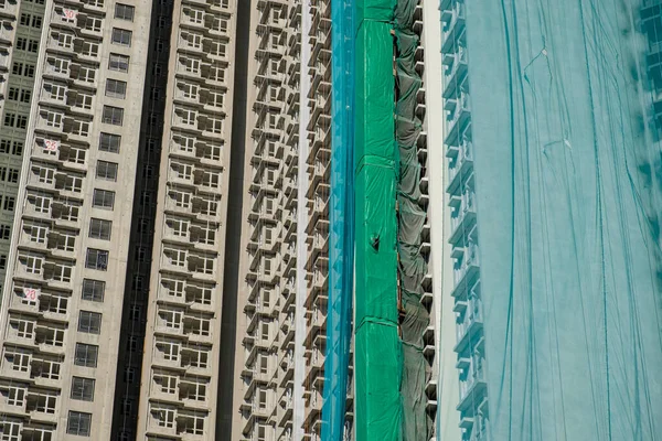 Réparation Construction Gratte Ciel Moderne Hong Kong — Photo