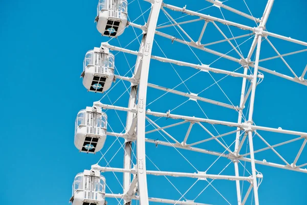 Ferris Wheel City Blue Sky Background — Stock Photo, Image