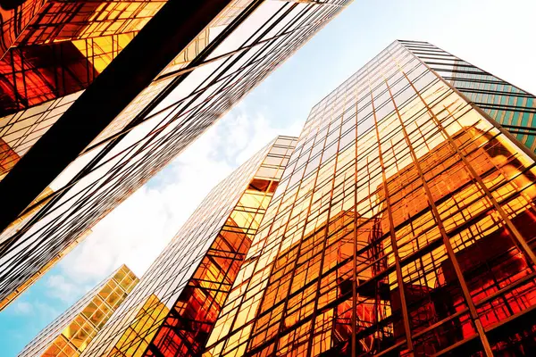 Moderne Glazen Gebouwen Stad — Stockfoto