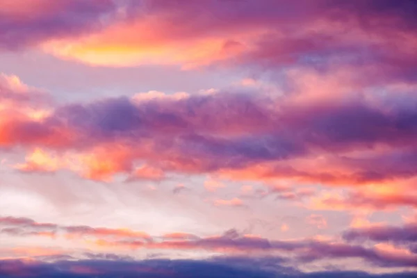 Vacker Solnedgång Himmel Med Moln — Stockfoto